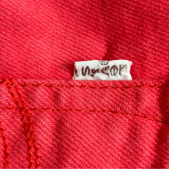 Levi’s Red/Orange Jean Shorts Size 3 - Picture 5 of 8